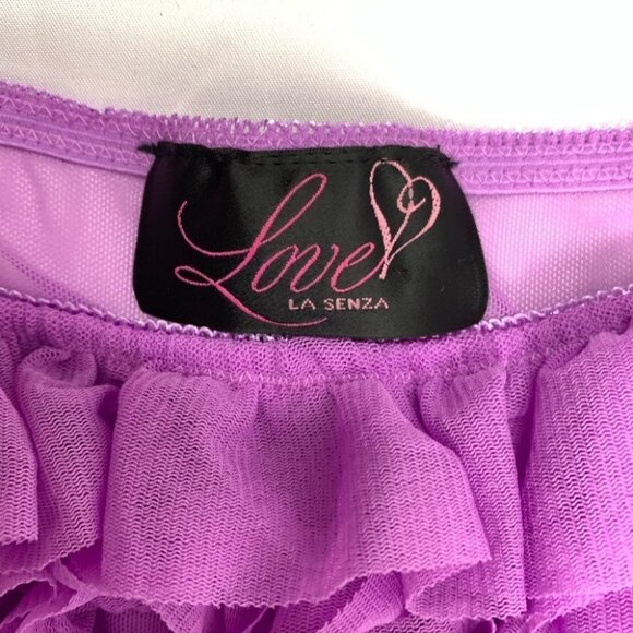 𝅺Love by La  Senza Ruffled Purple Baby Doll … - Picture 2 of 3